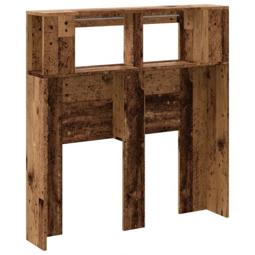 Sengegavl med LED, 100×18,5×103,5 cm - konstrueret træ, antikt træ