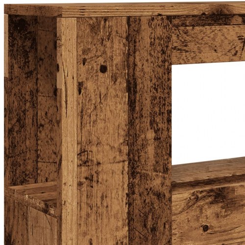 Sengegavl med LED, 100×18,5×103,5 cm - konstrueret træ, antikt træ