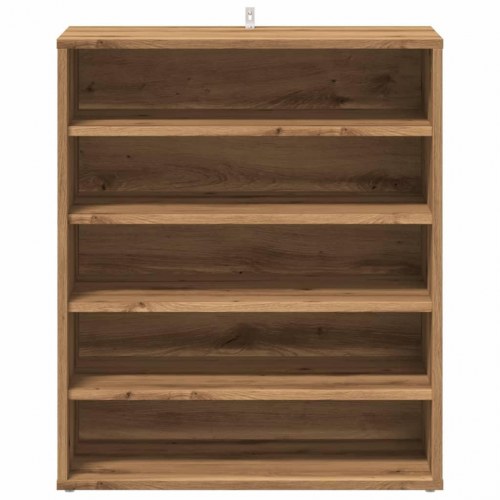 Skoskab 60×35×70 cm i konstrueret træ - kunsteg, 5 hylder