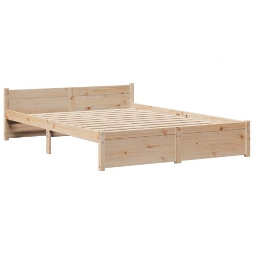 Seng med reol uden madras 160x200 cm massivt fyrretræ