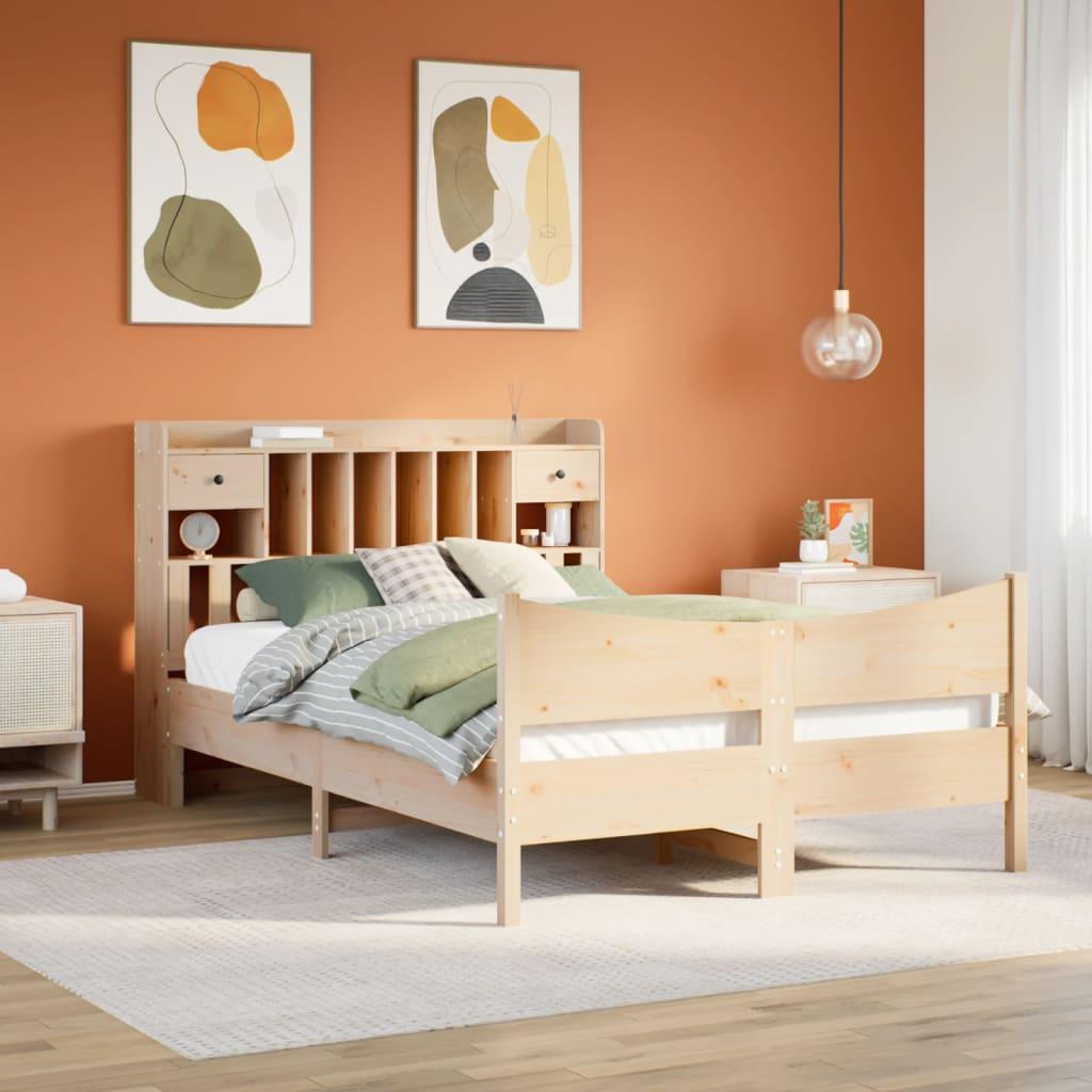 Sengeramme uden madras 150x200 cm massivt fyrretræ