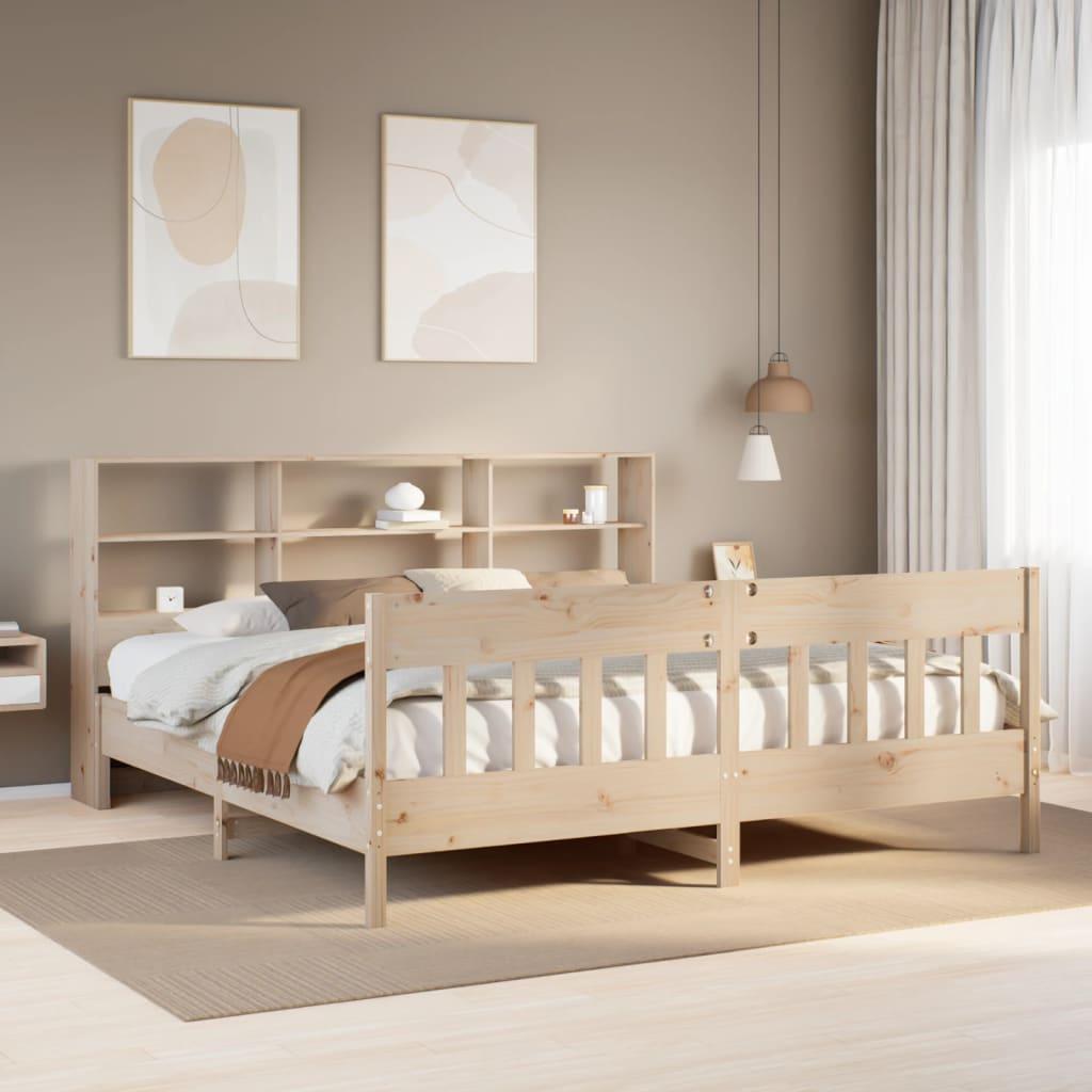 Sengeramme uden madras 180x200 cm massivt fyrretræ
