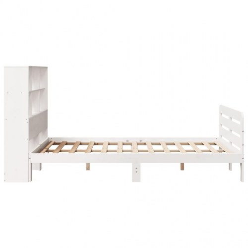 Sengeramme uden madras 120x200 cm massivt fyrretræ hvid
