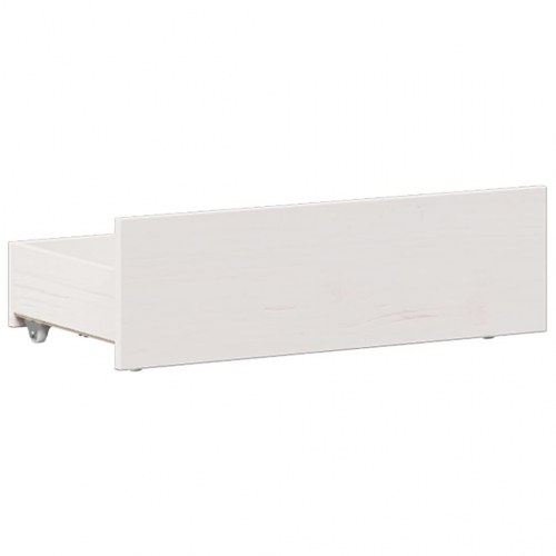 Enkeltseng med reol 75x190 cm - massivt fyrretræ, hvid