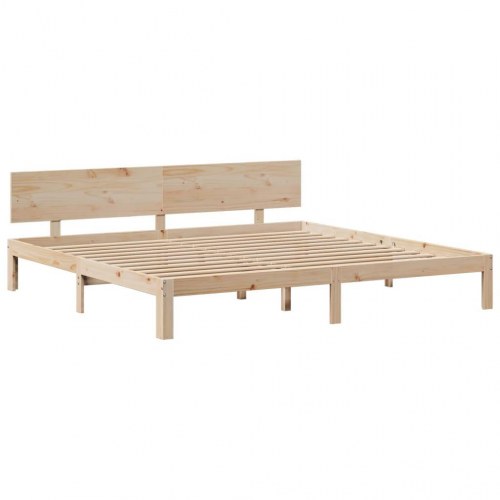 Seng med reol uden madras 180x200 cm massivt fyrretræ
