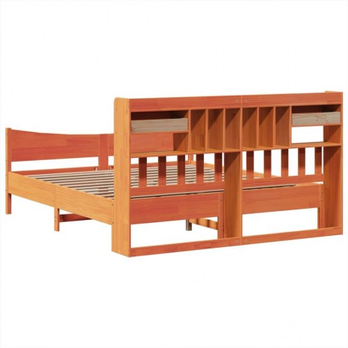 Sengeramme uden madras 180x200 cm massivt fyrretræ gyldenbrun