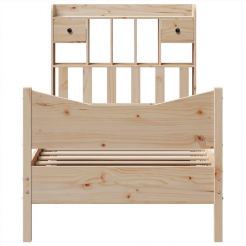 Sengeramme uden madras 90x190 cm massivt fyrretræ