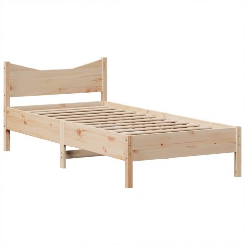 Sengeramme uden madras 90x190 cm massivt fyrretræ