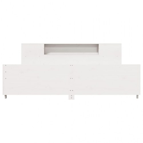 Sengeramme uden madras 180x200 cm massivt fyrretræ hvid