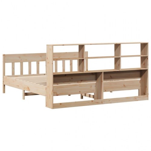 Sengeramme uden madras 200x200 cm massivt fyrretræ