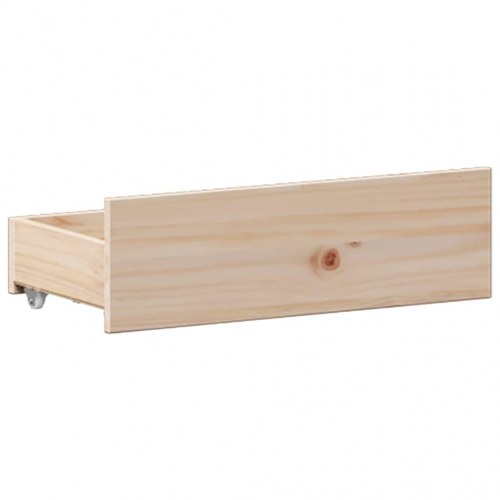 Seng med reol uden madras 200x200 cm massivt fyrretræ