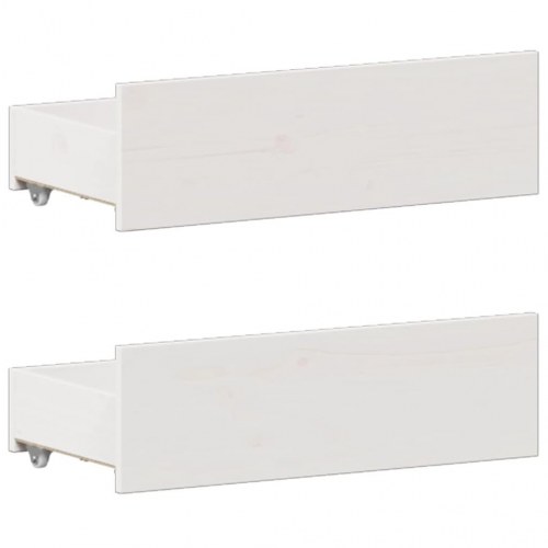 Seng med reol 135x190 cm - massivt fyrretræ, hvid