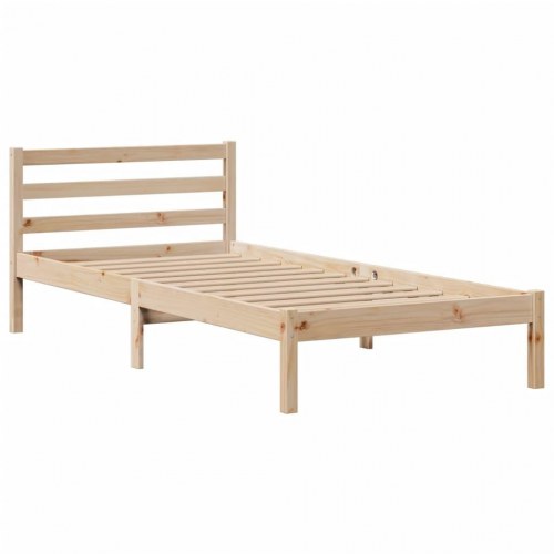 Seng med reol 100x200 cm - massivt fyrretræ, uden madras