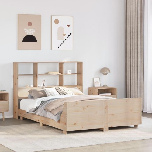 Sengeramme uden madras 140x200 cm massivt fyrretræ
