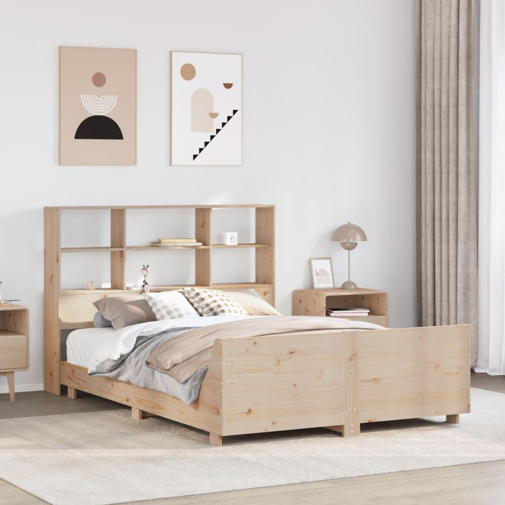 Sengeramme uden madras 140x200 cm massivt fyrretræ
