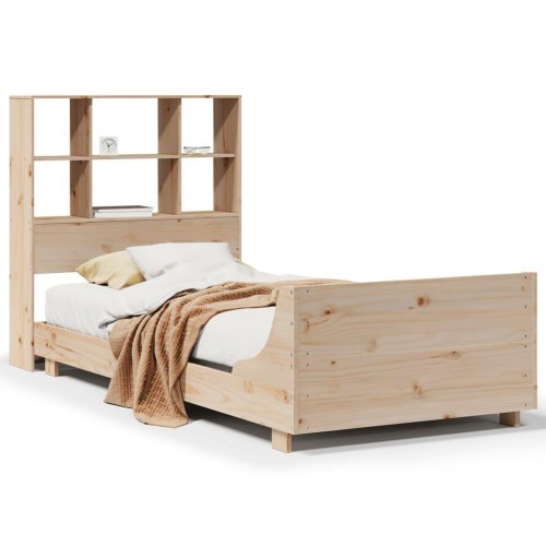 Sengeramme uden madras 75x190 cm massivt fyrretræ