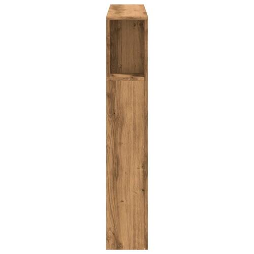 Sengegavl m. LED-lys 100x18,5x103,5 cm konstrueret træ kunsteg