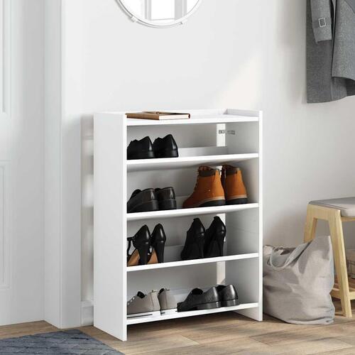 Skoreol 60x25x81 cm konstrueret træ hvid
