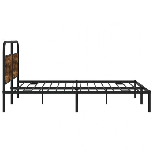 Sengeramme med sengegavl 193 x 203 cm - røget egetræ