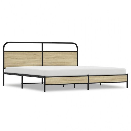 Sengeramme uden madras 200 x 200 cm i metal - sonoma-eg
