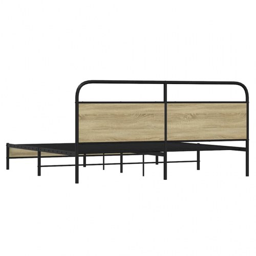Sengeramme uden madras 200 x 200 cm i metal - sonoma-eg