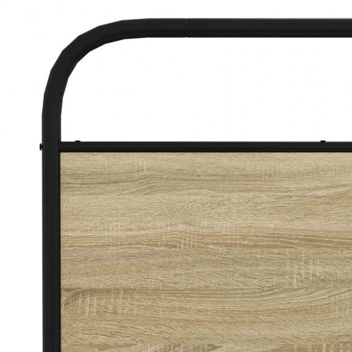 Sengeramme 183 x 213 cm - metal og sonoma-eg