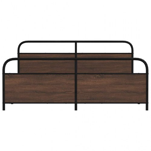 Sengeramme uden madras 183 x 213 cm - brun egetræsfarve