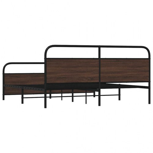 Sengeramme uden madras 183 x 213 cm - brun egetræsfarve