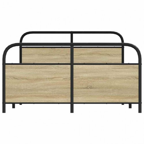 Sengeramme 137 x 190 cm med hoved- og fodgavl - sonoma-eg