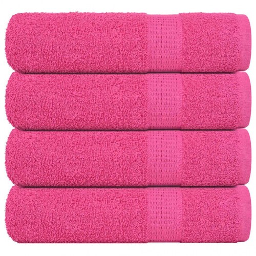 Badehåndklæder 4 stk. 100x150cm 360g/m2 100% bomuld lyserød
