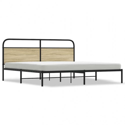 Sengeramme 180 x 200 cm med sengegavl - sonoma-eg