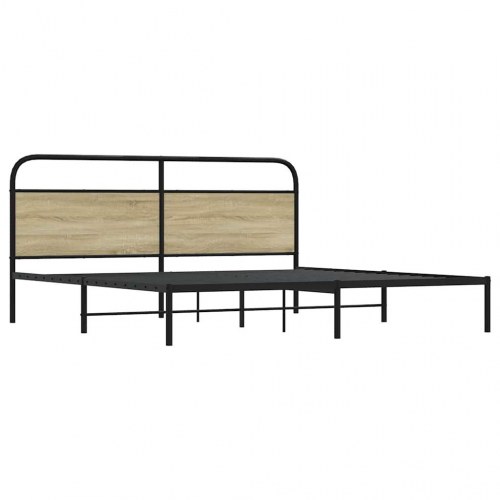 Sengeramme 180 x 200 cm med sengegavl - sonoma-eg