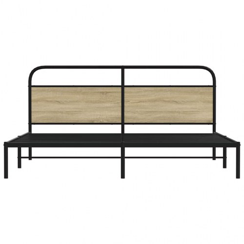 Sengeramme 180 x 200 cm med sengegavl - sonoma-eg