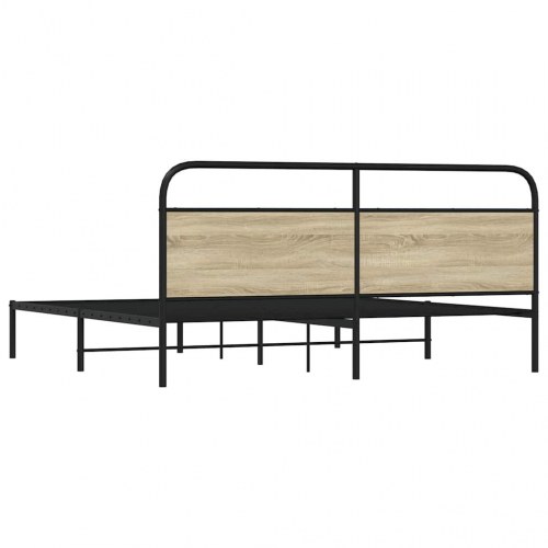Sengeramme 180 x 200 cm med sengegavl - sonoma-eg