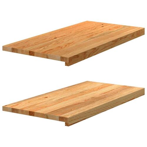 Vindueskarme 2 stk lysebrun 80x40x2 cm massivt egetræ