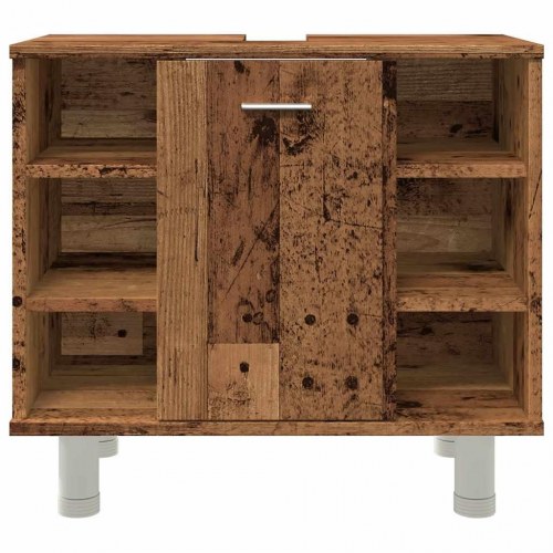 Badeværelsesskab 60×32×53,5 cm - antikt trælook i spånplade