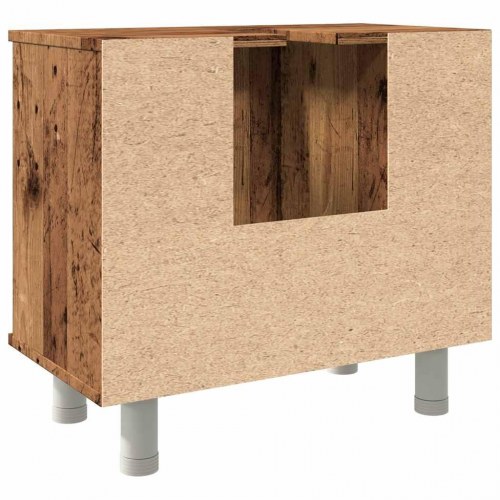 Badeværelsesskab 60×32×53,5 cm - antikt trælook i spånplade