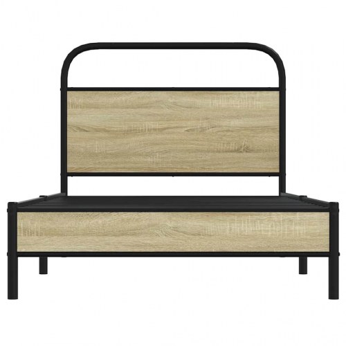 Sengeramme 100 x 200 cm med sengegavl - sonoma-eg