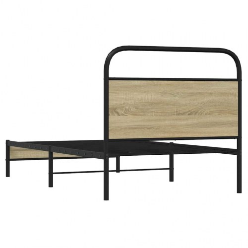 Sengeramme 100 x 200 cm med sengegavl - sonoma-eg