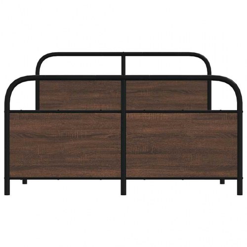 Sengeramme 120 x 190 cm uden madras - brun egetræ