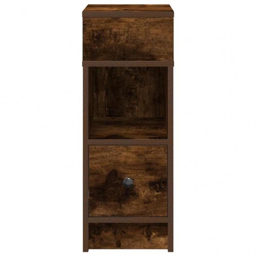 Sengebord med skuffe 25 x 31 x 66 cm - røget egetræsfarve