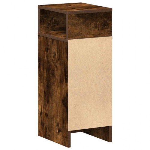 Sengebord med skuffe 25 x 31 x 66 cm - røget egetræsfarve