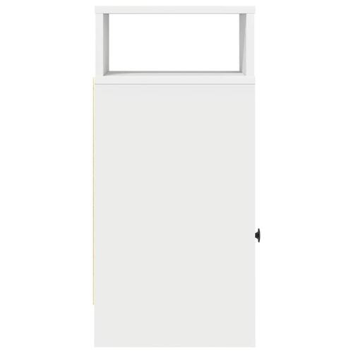 Sengeborde 2 stk. med skuffe 25x31x66 cm hvid