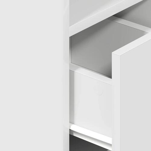 Sengeborde 2 stk. med skuffe 25x31x66 cm hvid