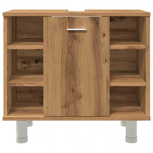 Badeværelsesskab 60 × 32 × 53,5 cm - konstrueret træ i kunsteg