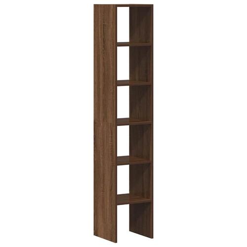 Bogreoler stabelbare 2 stk. 30x30x80 cm brun egetræsfarve