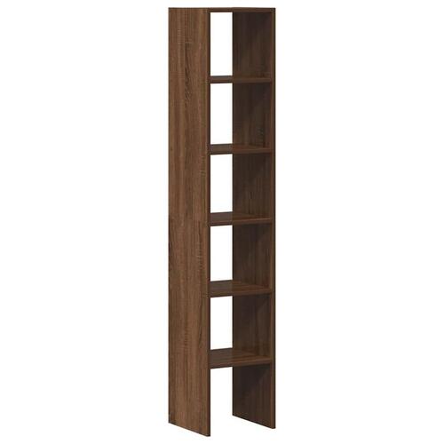 Bogreoler stabelbare 2 stk. 30x30x80 cm brun egetræsfarve