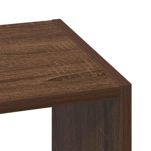 Bogreoler stabelbare 2 stk. 30x30x80 cm brun egetræsfarve