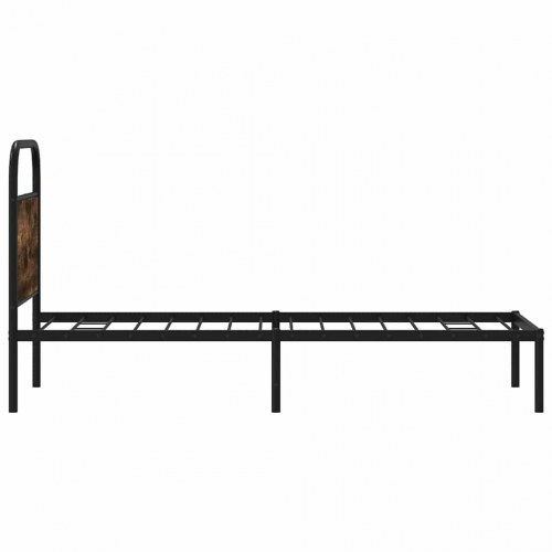 Sengeramme 80x200 cm uden madras konstrueret træ røget eg