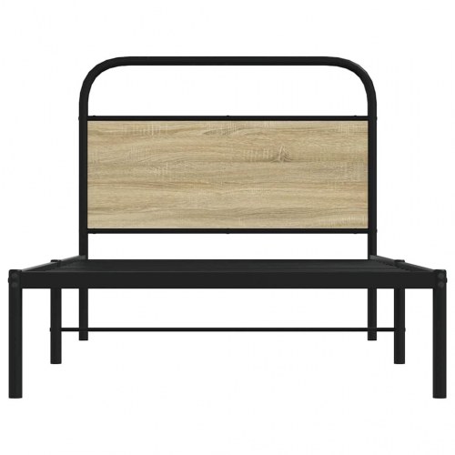Sengeramme 107 x 203 cm med sengegavl uden madras - sonoma-eg
